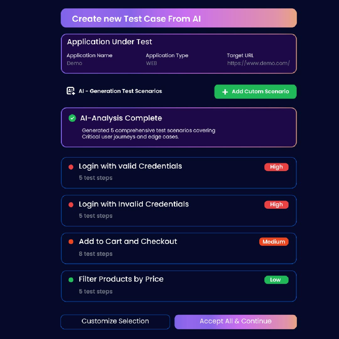 screenshot of Zyrix Test Autopilot